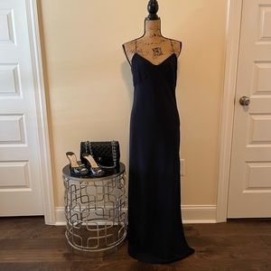 Tahari Black Silky Evening Dress